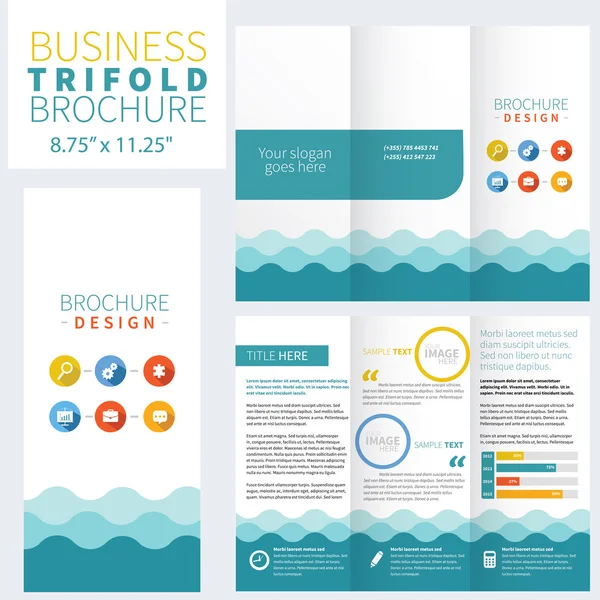 Modelo de Design de Layout de Brochura —  Vetores de Stock