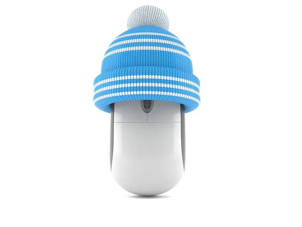 Computer Mouse Winter Hat — 스톡 사진