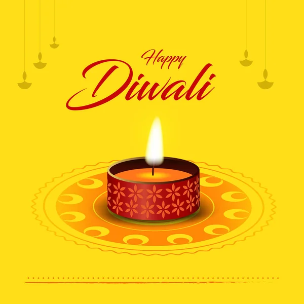 Happy Diwali Greetings Design — Stock Vector