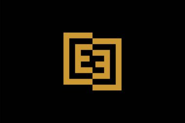E harfi logo tasarım vektörü. EE monogram logo sembolü.
