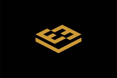 E harfi logo tasarım vektörü. EE monogram logo sembolü.