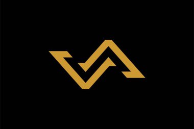 VA harfi logo tasarım vektörü. Monogram VA soyut logosu.