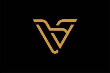 V harfi logo tasarım vektörü. Monogram V ana hat logo sembolü.