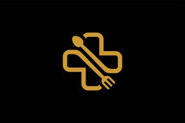 Tıbbi gıda şirketinin logo tasarım vektörü. Sağlık logosu işareti.