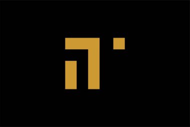 Harf IT logo tasarım vektörü. TI monogram logo sembolü.