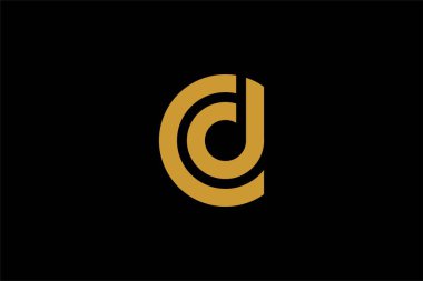 Harf CD logo tasarım vektörü. CD monogram logo sembolü.