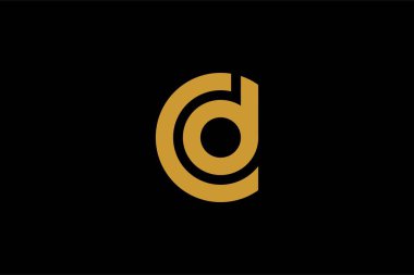 Harf CD logo tasarım vektörü. CD monogram logo sembolü.