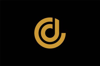 Harf CD logo tasarım vektörü. CD monogram logo sembolü.