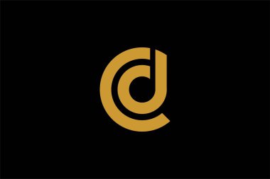 Harf CD logo tasarım vektörü. CD monogram logo sembolü.