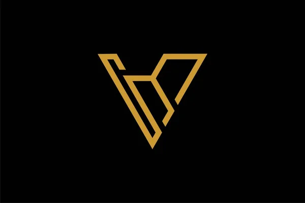 Vetor Design Logotipo Letra Monograma Símbolo Logotipo Esboço —  Vetores de Stock