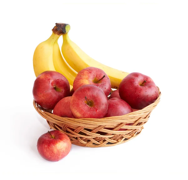 りんごとバナナ — ストック写真