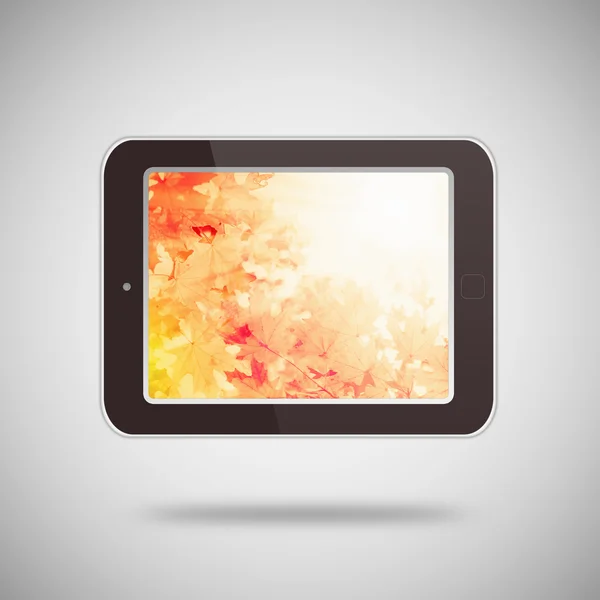 Tablet pc su sfondo grigio — Foto Stock