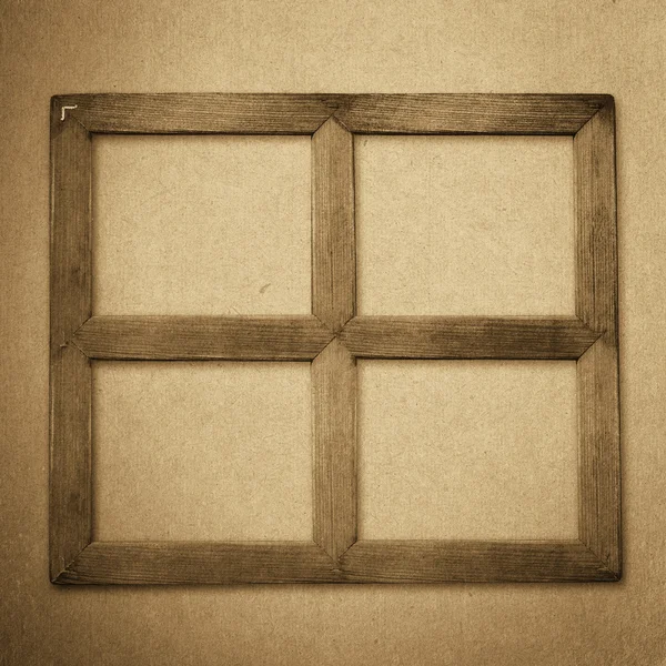 Grunge wood frame background, vintage paper texture — Stock Photo, Image