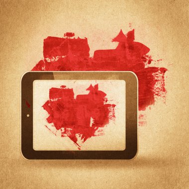 Retro yüksek teknoloji arka plan