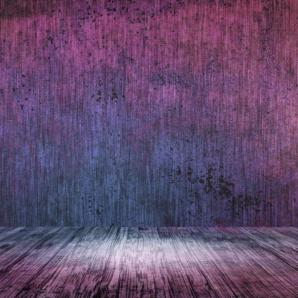 Grungy viola stanza di cemento — Foto Stock