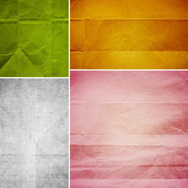 Set colorato di grunge carta texture — Foto Stock