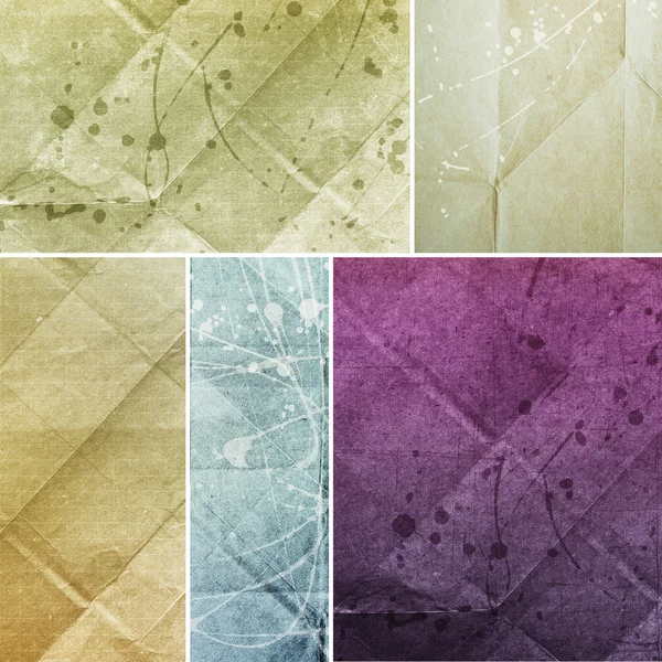 Colorful set of grunge paper texture — Stock Photo, Image