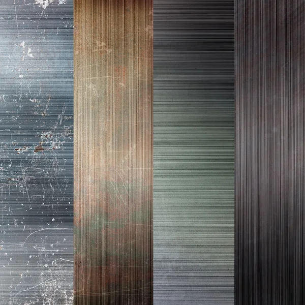 Set gebürstete Metall-Textur — Stockfoto
