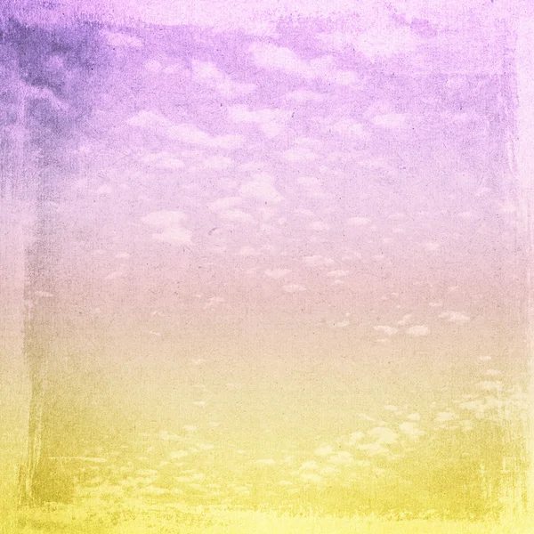 Lila och gul vintage himmel bakgrund — Stockfoto