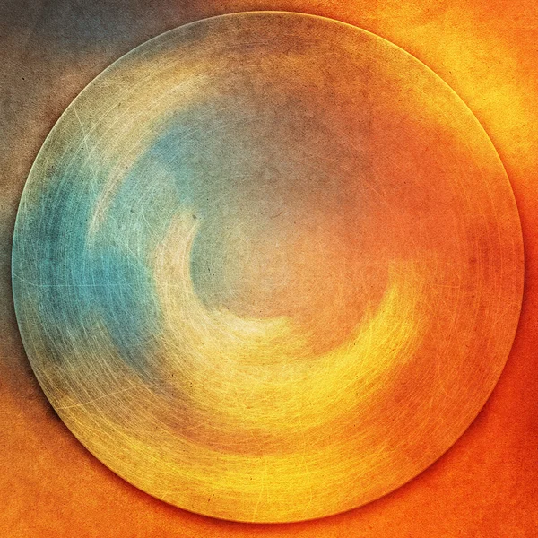 Кольорова тарілка на барвистому фоні — стокове фото