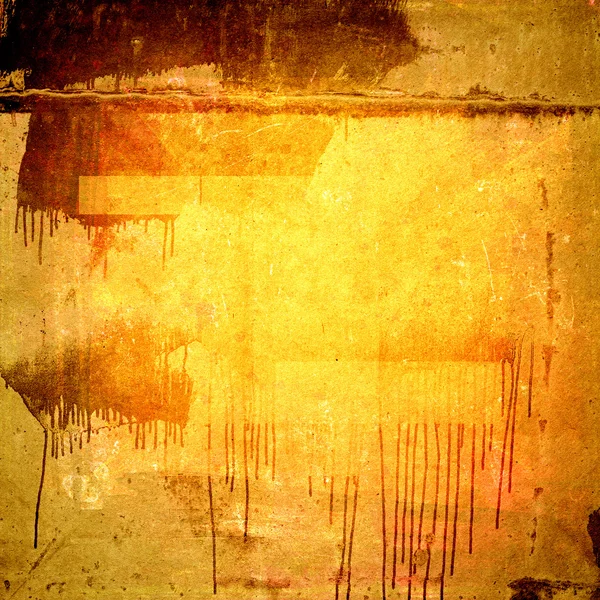 Помаранчева текстура гранжевого паперу з краплями фарби — стокове фото