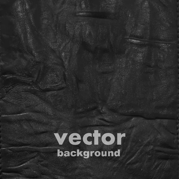 Texture cuir noir — Image vectorielle