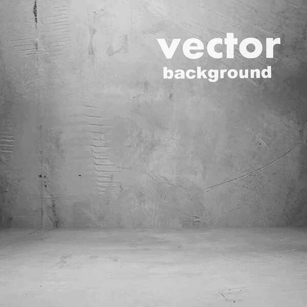 Grunge gris pared vector fondo — Vector de stock