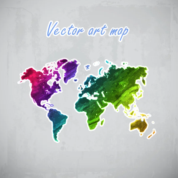 Mappa del mondo multicolore — Vettoriale Stock