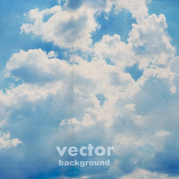 Clouds on textured background — Stock Vector