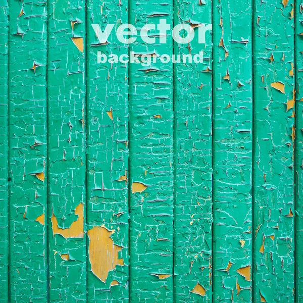 Green shabby wooden texture — Stock Vector
