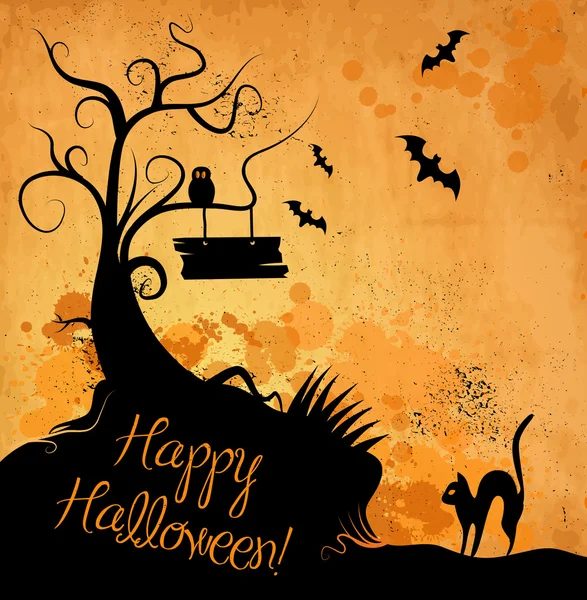 Halloween grunge vector fondo — Vector de stock