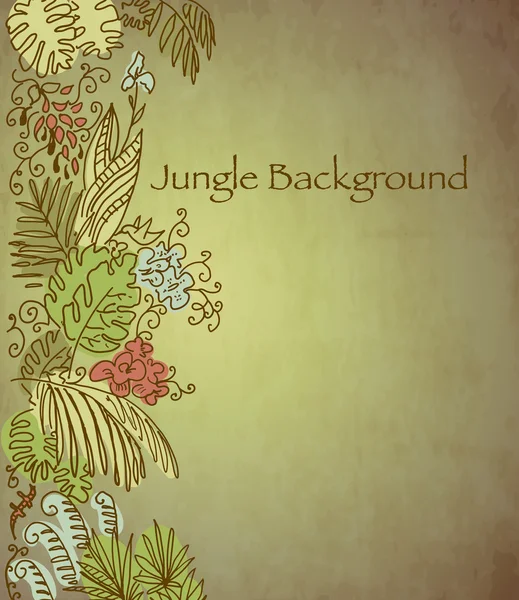 Fundo tropical vintage — Vetor de Stock