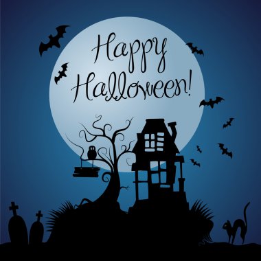 Cadılar Bayramı karanlık vektör arkaplanı