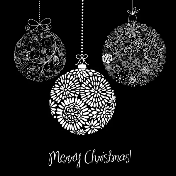 Black and white christmas ornaments Black and White Christmas