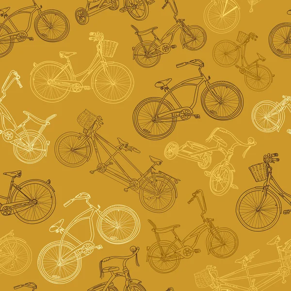 Eamless bicycle background — Stock Vector