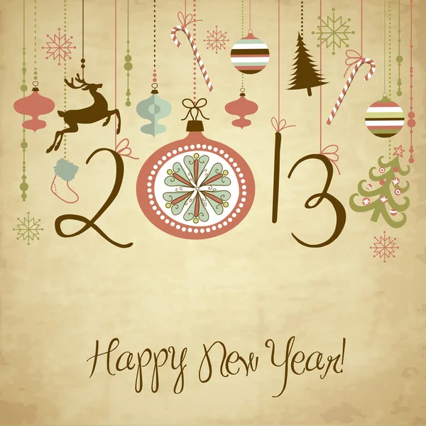 2013 Feliz Año Nuevo Antecedentes . — Vector de stock
