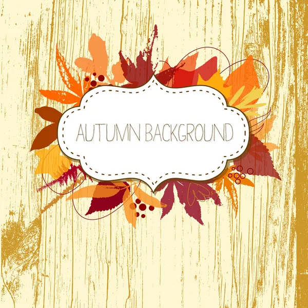 Autumn leaves background — Stock Vector