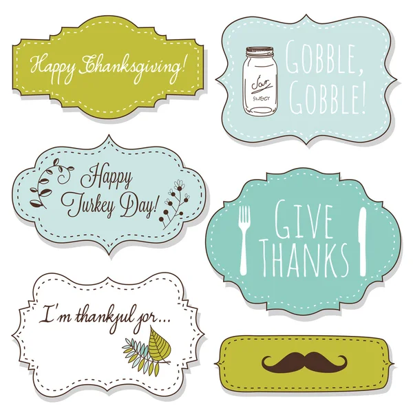 Cadres de Thanksgiving heureux — Image vectorielle