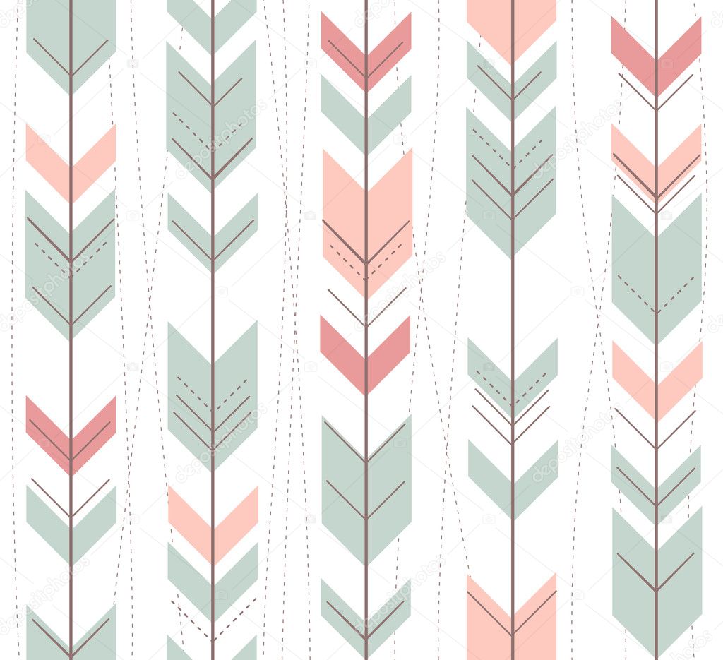 Seamless geometric pattern in retro style