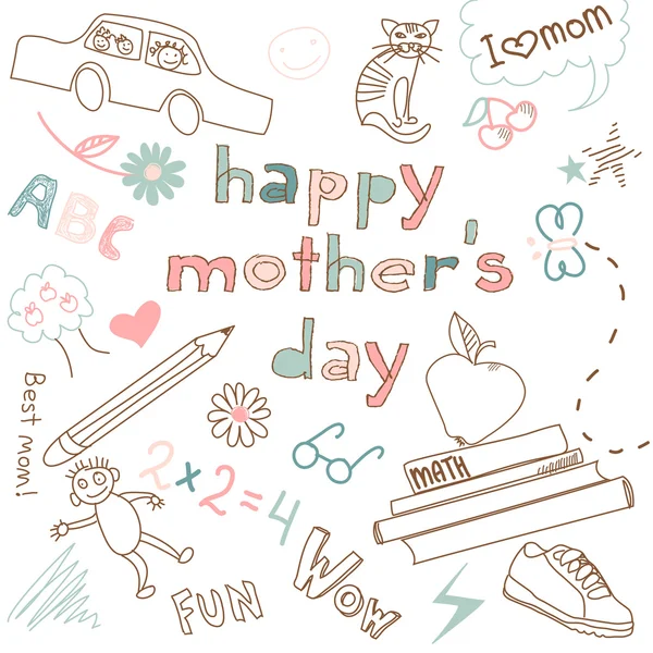 Cartão de Dia da Mãe — Vetor de Stock