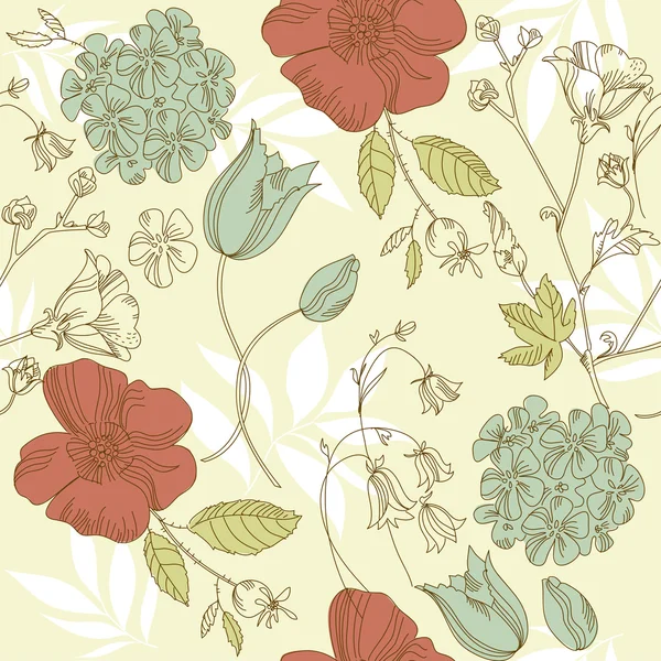 Vintage-Blumenmuster — Stockvektor