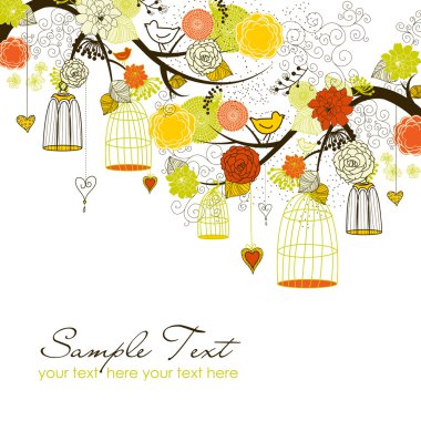 Floral summer background