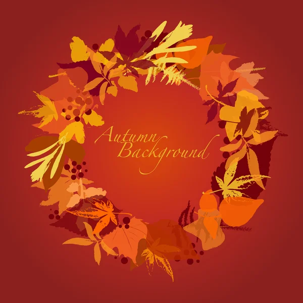 Autumn Wreath — Stock Vector