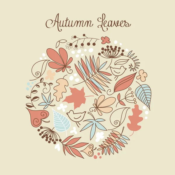 Autumn leaves background — Stock Vector