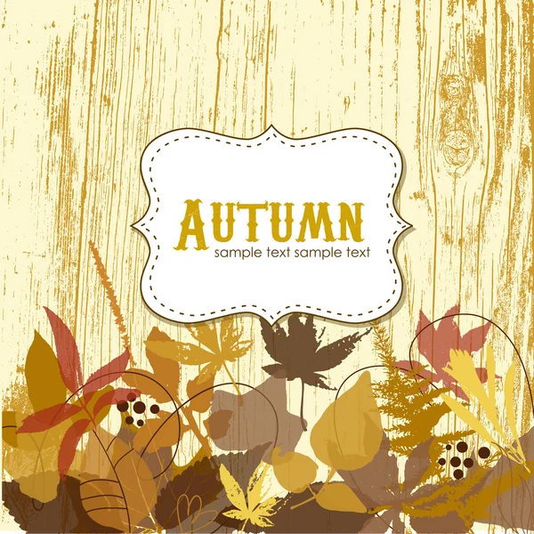 Autumn leaves background — Stock Vector