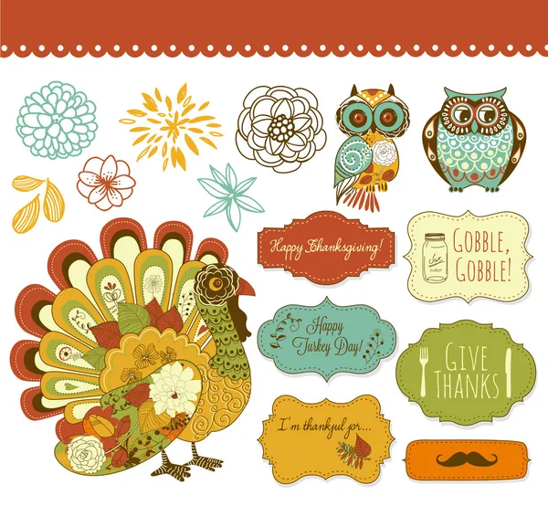 Thanksgiving clip art — Stock Vector