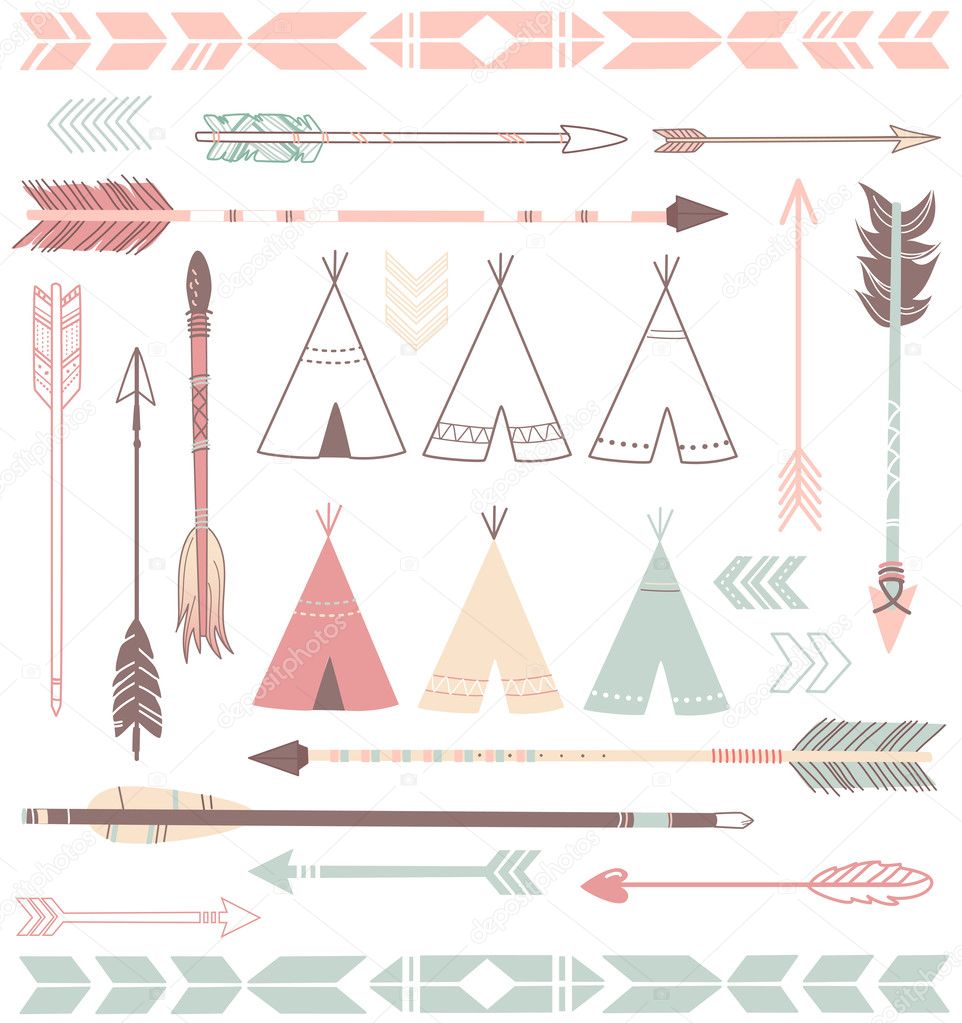 Teepee Tents and arrows