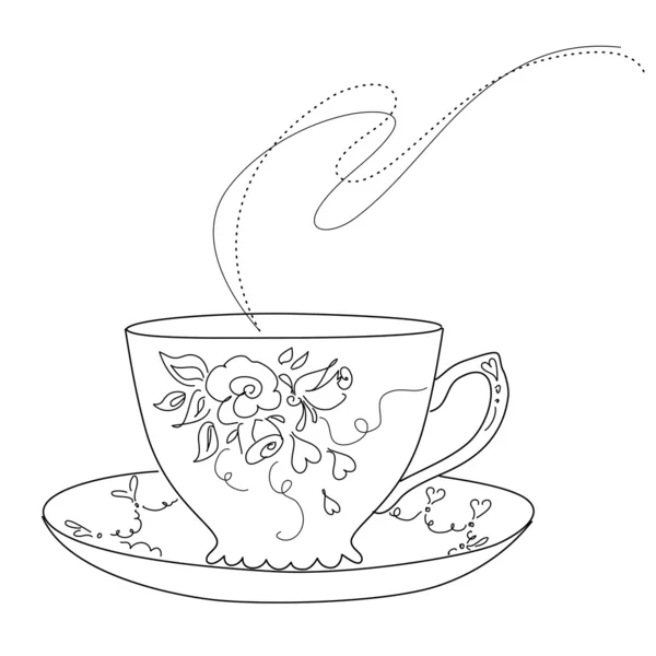 Tea design elements classical handdrawn pot cup sketch vectors stock in  format for free download 162 bytes