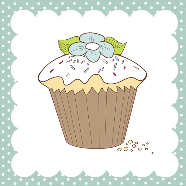 Cupcake doodle — Stock Vector
