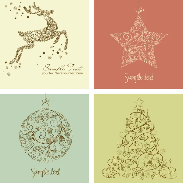 Ensemble de Noël — Image vectorielle